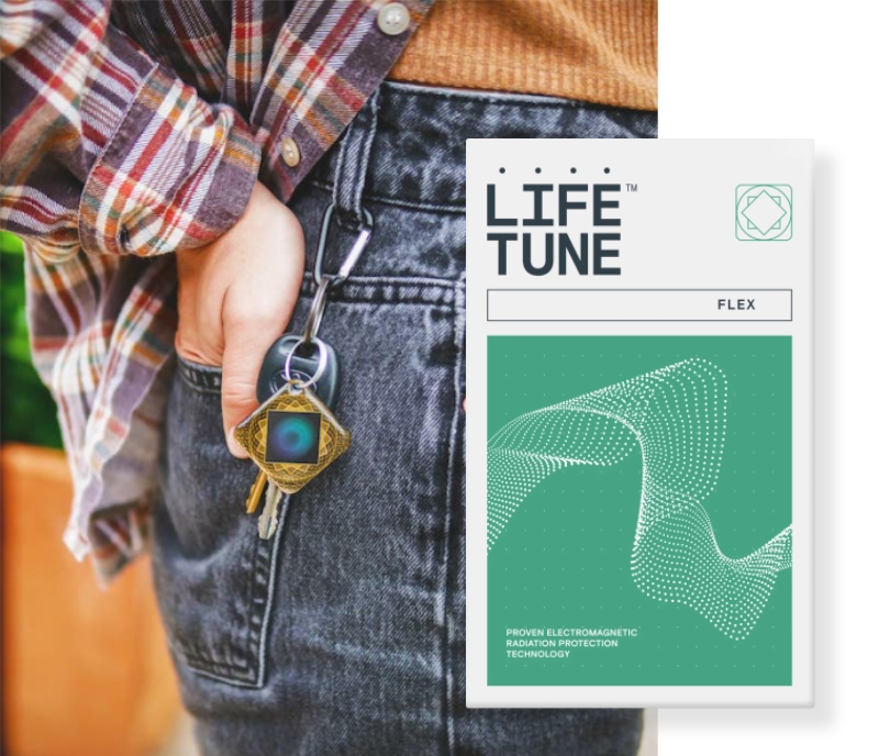 Aires Lifetune Flex - #1 EMF Protection designed to reduce the harmful effects of electromagnetic radiation emitted by data transmitting electronic devices such as Cell Phones, Cordless Phones, Bluetooth Earpieces, Bluetooth headsets, Computers, Laptops, etc.