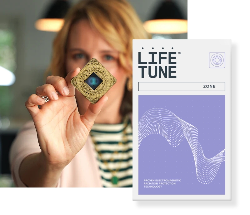 Aires Lifetune Zone - #1 EMF Protection designed to reduce the harmful effects of electromagnetic radiation emitted by data transmitting electronic devices such as Cell Phones, Cordless Phones, Bluetooth Earpieces, Bluetooth headsets, Computers, Laptops, etc.