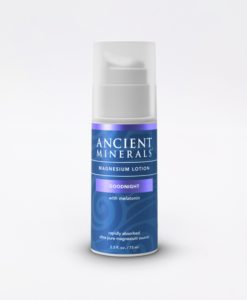Ancient Minerals Magnesium Lotion Goodnight 2.5oz - #1 nighttime sleep benefits of hydrating melatonin combined with magnesium, for better sleep, improved skin, increased energy levels, relieve sore muscles & cramps, headaches and nerve health.