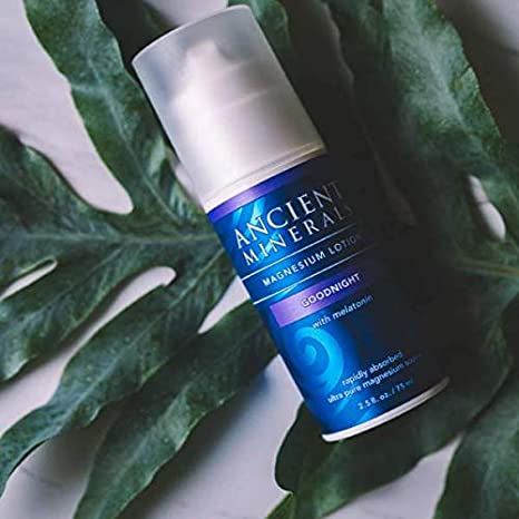 Ancient Minerals Magnesium Lotion Goodnight 2.5oz - #1 for better sleep, improved skin, increased energy levels, healthy joints, provides inflammation and stress relief, and aides in muscle recovery and detox support.