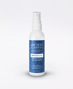 Ancient Minerals Magnesium Oil Sensitive Plus 4oz - #1 for better sleep, improved skin, increased energy levels, healthy joints, provides inflammation and stress relief, and aides in muscle recovery and detox support.