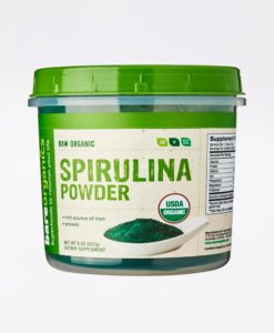 All natural BareOrganics Spirulina Powder - raise your energy, vitality and detox efficacy.