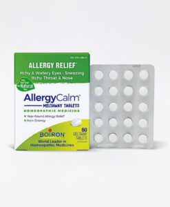 Boiron AllergyCalm - homeopathic remedy to relieve symptoms of upper respiratory allergies such as itchy and watery eyes, sneezing, runny nose and itchy throat and nose.