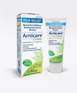 Boiron Arnica Cream - homeopathic remedy to relieve muscle pain and stiffness due to minor injuries, overexertion and falls, and, reduces pain, swelling and discoloration from bruises.