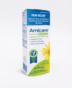 Boiron Arnica Cream - homeopathic remedy to relieve muscle pain and stiffness due to minor injuries, overexertion and falls, and, reduces pain, swelling and discoloration from bruises.