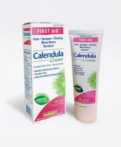 Boiron Calendula Cream - homeopathic remedy to help promote the healing of cuts, scrapes, chafing, minor burns and sunburn.
