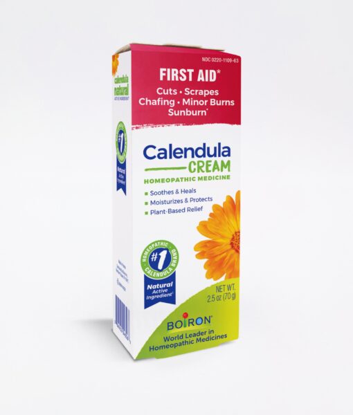 Boiron Calendula Cream - homeopathic remedy to help promote the healing of cuts, scrapes, chafing, minor burns and sunburn.