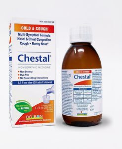 Boiron Chestal Cold & Cough - homeopathic remedy to relieve symptoms of the common cold such as nasal and chest congestion, fitful cough, sneezing, minor sore throat, and runny or stuffy nose.
