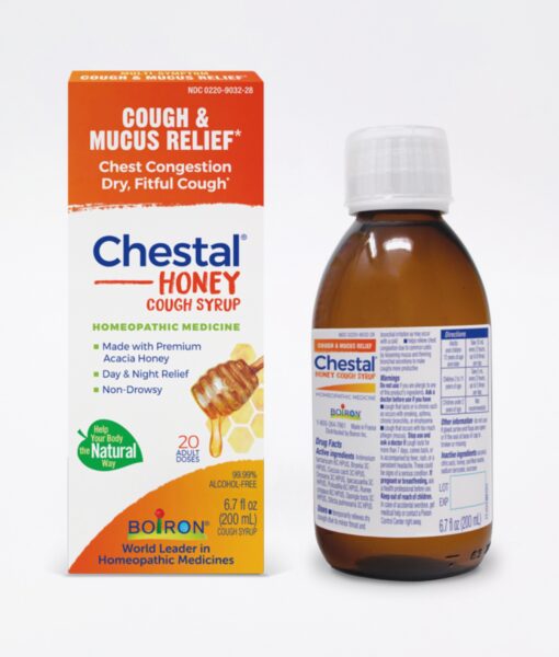 Boiron Chestal Honey Cough & Chest Congestion - homeopathic remedy to relieve dry cough due to minor throat and bronchial irritation as may occur with a cold.