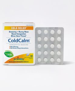 Boiron ColdCalm - homeopathic remedy to relieve cold symptoms such as sneezing, runny nose, nasal congestion and minor sore throat.