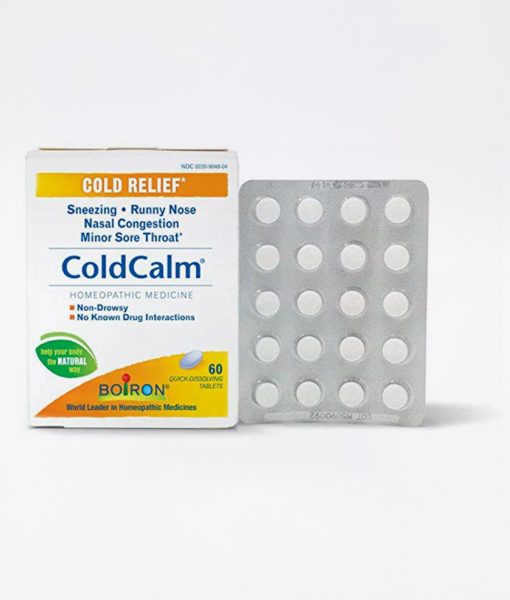 Boiron ColdCalm - homeopathic remedy to relieve cold symptoms such as sneezing, runny nose, nasal congestion and minor sore throat.