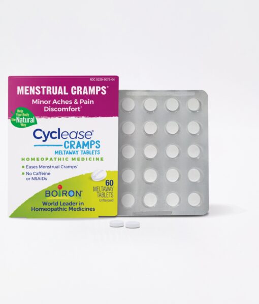 Boiron Cyclease Cramp - homeopathic remedy to relieve minor aches and pains associated with menstrual cramps.