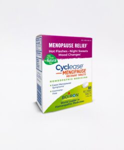 Boiron Cyclease Menopause - homeopathic remedy to relieve premenstrual symptoms such as discomfort, aches, bloating and irritability.