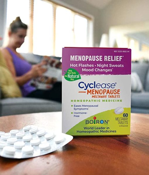 Boiron Cyclease Menopause - homeopathic remedy to relieve premenstrual symptoms such as discomfort, aches, bloating and irritability.