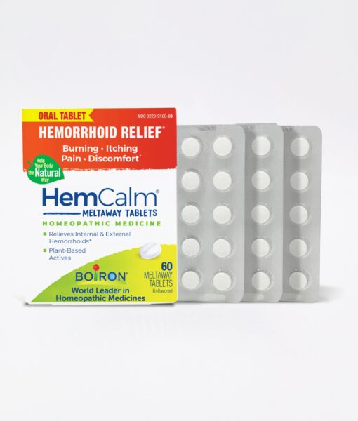 Boiron HemCalm - reduce swelling while relieving symptoms like burning, itching, pain, and discomfort for both internal and external hemorrhoids.