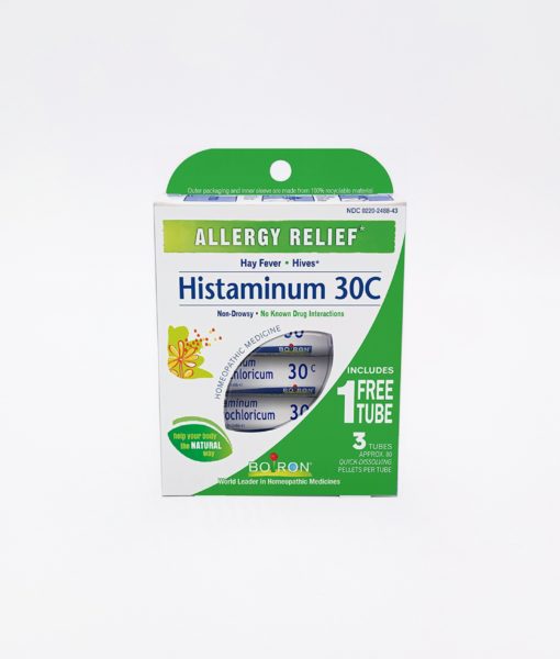 Boiron Histaminum - homeopathic remedy to relieve common allergy symptoms such as hay fever and hives.