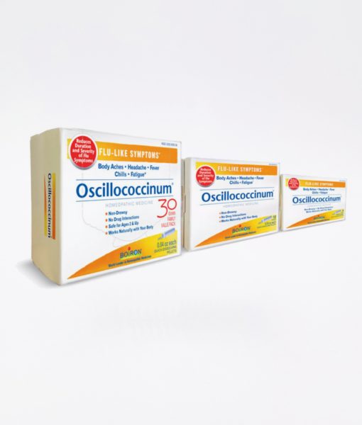 Boiron Oscillococcinum - homeopathic remedy to relieve cold/flu-like symptoms such as body aches, headache, fever, chills and fatigue.