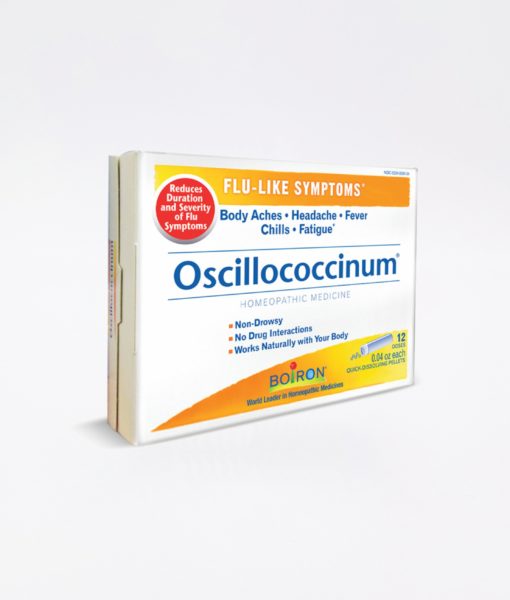 Boiron Oscillococcinum - homeopathic remedy to relieve cold/flu-like symptoms such as body aches, headache, fever, chills and fatigue.