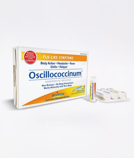 Boiron Oscillococcinum - homeopathic remedy to relieve cold/flu-like symptoms such as body aches, headache, fever, chills and fatigue.