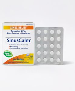 Boiron SinusCalm - homeopathic remedy to relieve nasal congestion, sinus pain and headache due to the common cold or allergies.