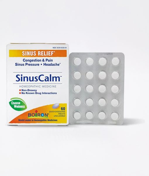 Boiron SinusCalm - homeopathic remedy to relieve nasal congestion, sinus pain and headache due to the common cold or allergies.