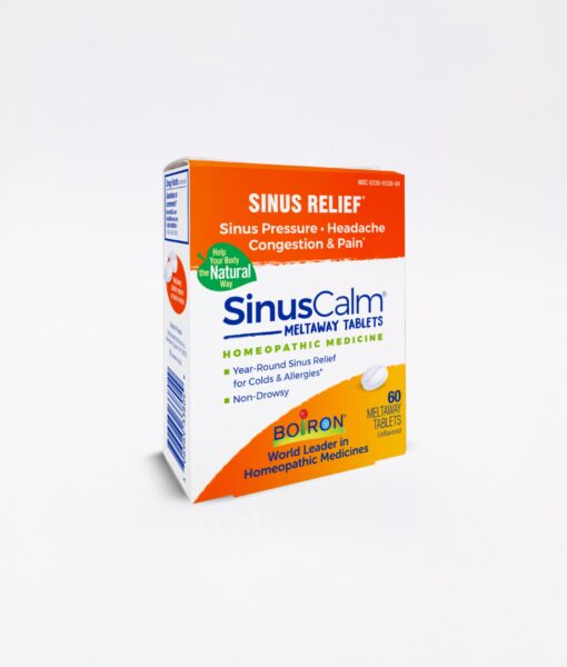 Boiron SinusCalm - homeopathic remedy to relieve nasal congestion, sinus pain and headache due to the common cold or allergies.