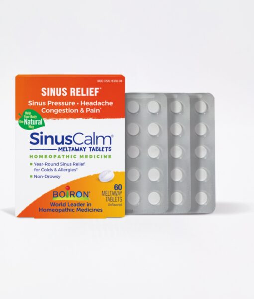 Boiron SinusCalm - homeopathic remedy to relieve nasal congestion, sinus pain and headache due to the common cold or allergies.