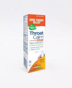 Boiron ThroatCalm Spray - homeopathic remedy to relieve minor sore throat and hoarseness.