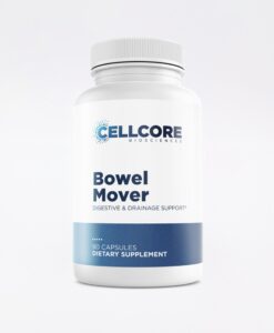 CellCore Bowel Mover is a natural digestive aid that gently promotes bowel movements, supports intestinal health, peristalsis, and proper digestive function.