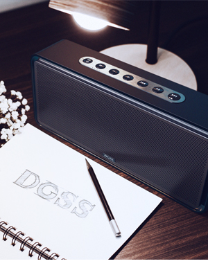 DOSS SoundBox XL 32W bluetooth speaker that is small enough to fit just about anywhere, with full, rich sound that belies its size.