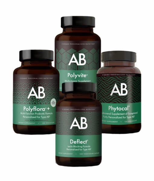 Daily Essentials (Blood Type AB) - synergistic combination of four best-selling formulas designed to boost everyday health in Type ABs.