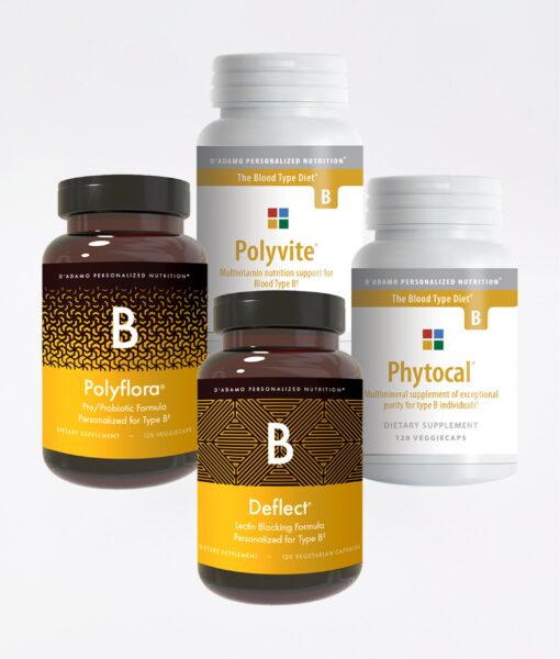 Daily Essentials (Blood Type B) - synergistic combination of four best-selling formulas designed to boost everyday health in Type Bs.