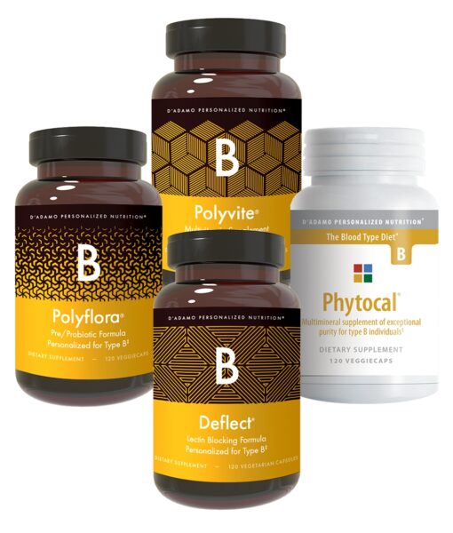Daily Essentials (Blood Type B) - synergistic combination of four best-selling formulas designed to boost everyday health in Type Bs.