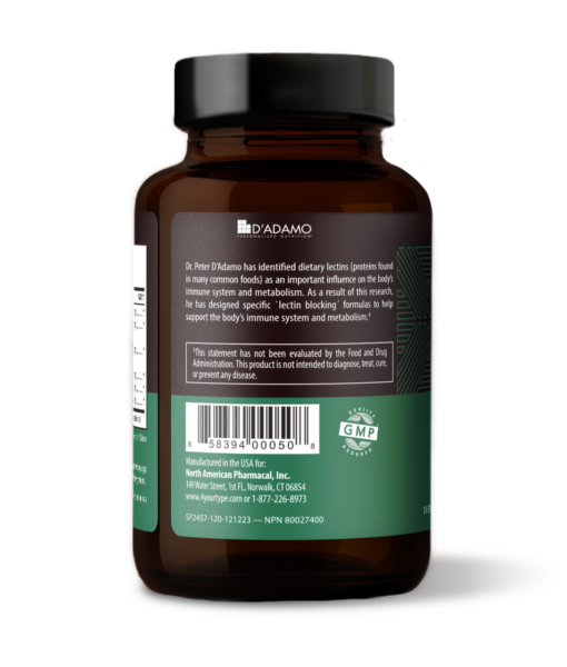 Deflect - Lectin Blocker (Blood Type AB) - the original shield against lectins. Designed to block problematic food lectins known to negatively impact Blood Type ABs.