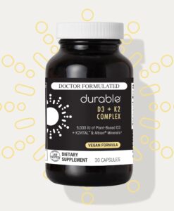 Durable D3 + K2 COMPLEX - Plant-Based D3, K2 & Co-Factors
