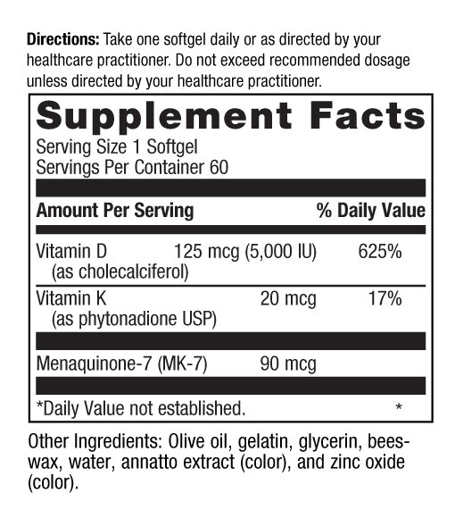 Durable D3K - High-Potency, Bioactive Vitamin D3 & K2.