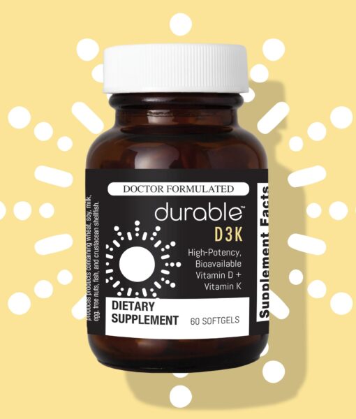 Durable D3K - High-Potency, Bioactive Vitamin D3 & K2.
