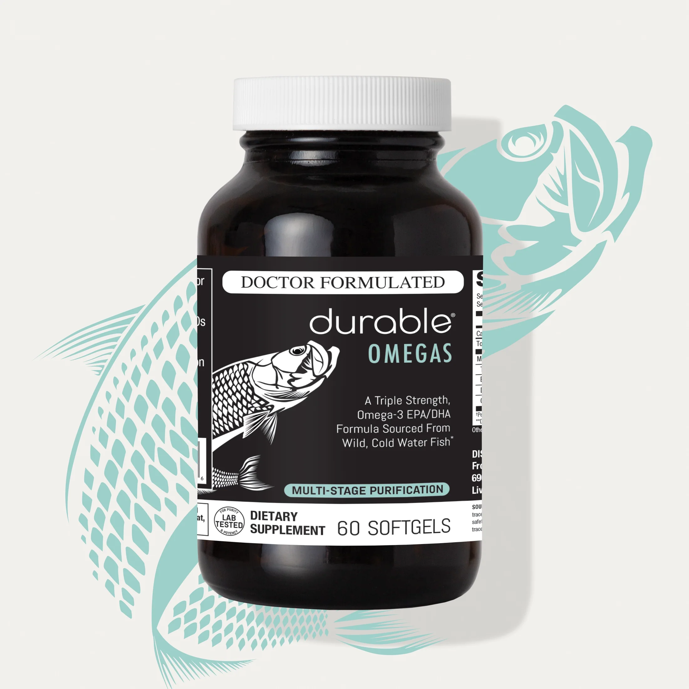 Durable OMEGAS Durable OMEGAS - Triple-Strength, Ultra-Pure Fish Oil