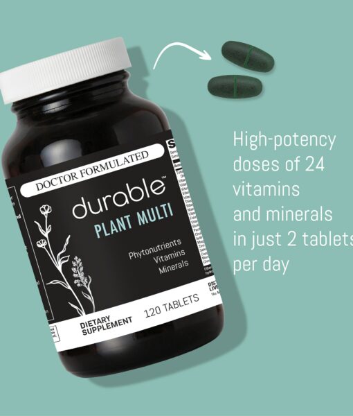 Durable PLANT MULTI - Plant-Powered 2-a-Day Multivitamin.