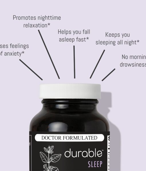 Durable SLEEP - Natural Support for Deep, Restful Sleep.