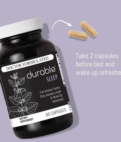 Durable SLEEP - Natural Support for Deep, Restful Sleep.