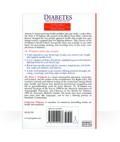 Eat Right 4 Diabetes Book - your guide to managing diabetes on The Blood Type Diet.