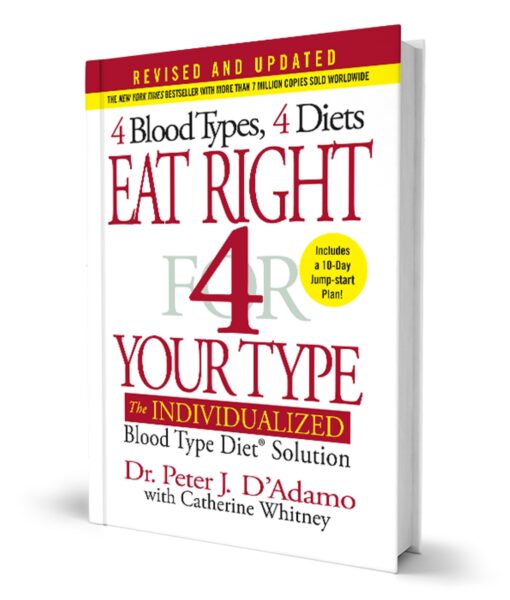 Eat Right 4 Your Type book - revolutionary nutrition guide that introduced The Blood Type Diet to the world.