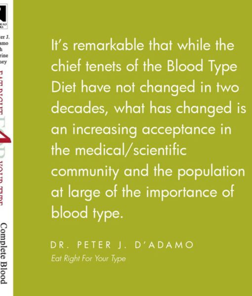 Eat Right 4 Your Type book - revolutionary nutrition guide that introduced The Blood Type Diet to the world.