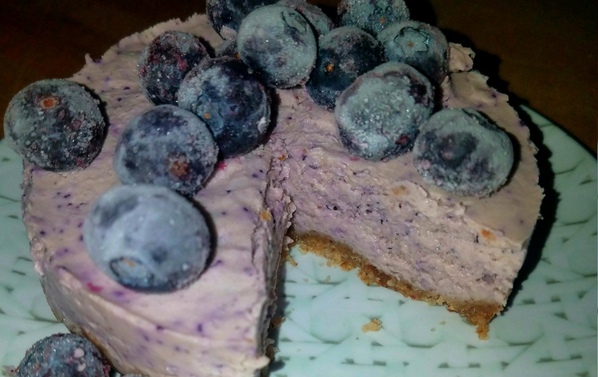 Energizing Raw Blueberry Cheesecake - bioenergetic cooking recipe.