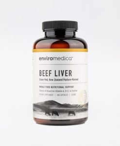 Enviromedica Pastured Beef Liver provides a nutritional powerhouse and a fundamental role in supporting healthy skin, eyes, metabolism, immune function, strong bones, and collagen synthesis.