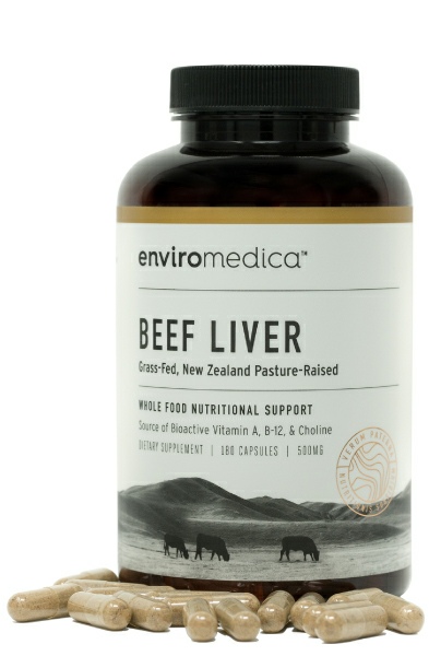 Enviromedica Pastured Beef Liver provides a nutritional powerhouse and a fundamental role in supporting healthy skin, eyes, metabolism, immune function, strong bones, and collagen synthesis.