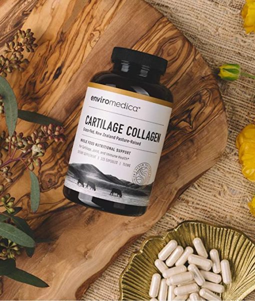 Enviromedica Pastured Cartilage Collagen provides a concentrated matrix of naturally occurring nutrients in their correct physiological ratios. This ancient nutritional powerhouse plays a fundamental role in supporting healthy joints, cartilage, and immune function.