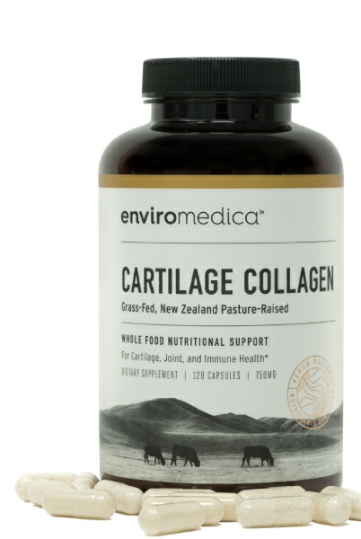 Enviromedica Pastured Cartilage Collagen provides a concentrated matrix of naturally occurring nutrients in their correct physiological ratios. This ancient nutritional powerhouse plays a fundamental role in supporting healthy joints, cartilage, and immune function.