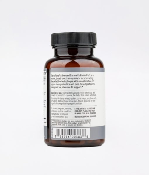 Enviromedica Terraflora Advanced Care formulated with a combination of spore form probiotics, and advanced, food-based, ancient prebiotics designed for robust support of gastrointestinal (microbiome) and immune health.